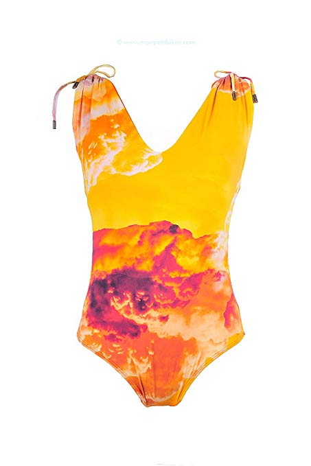 MAILLOT SUNSET PRINT V-CUT